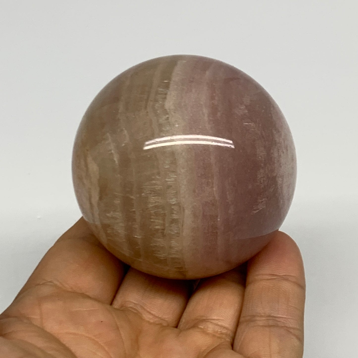 297g, 2.2"(56mm) Natural Fluorite Sphere Ball Gemstone Crystal, B29847