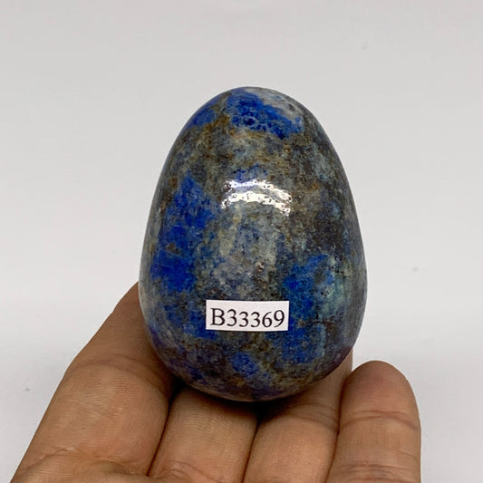 149.9g, 2.2"x1.7", Natural Lapis Lazuli Egg Polished, Clearance, B33369