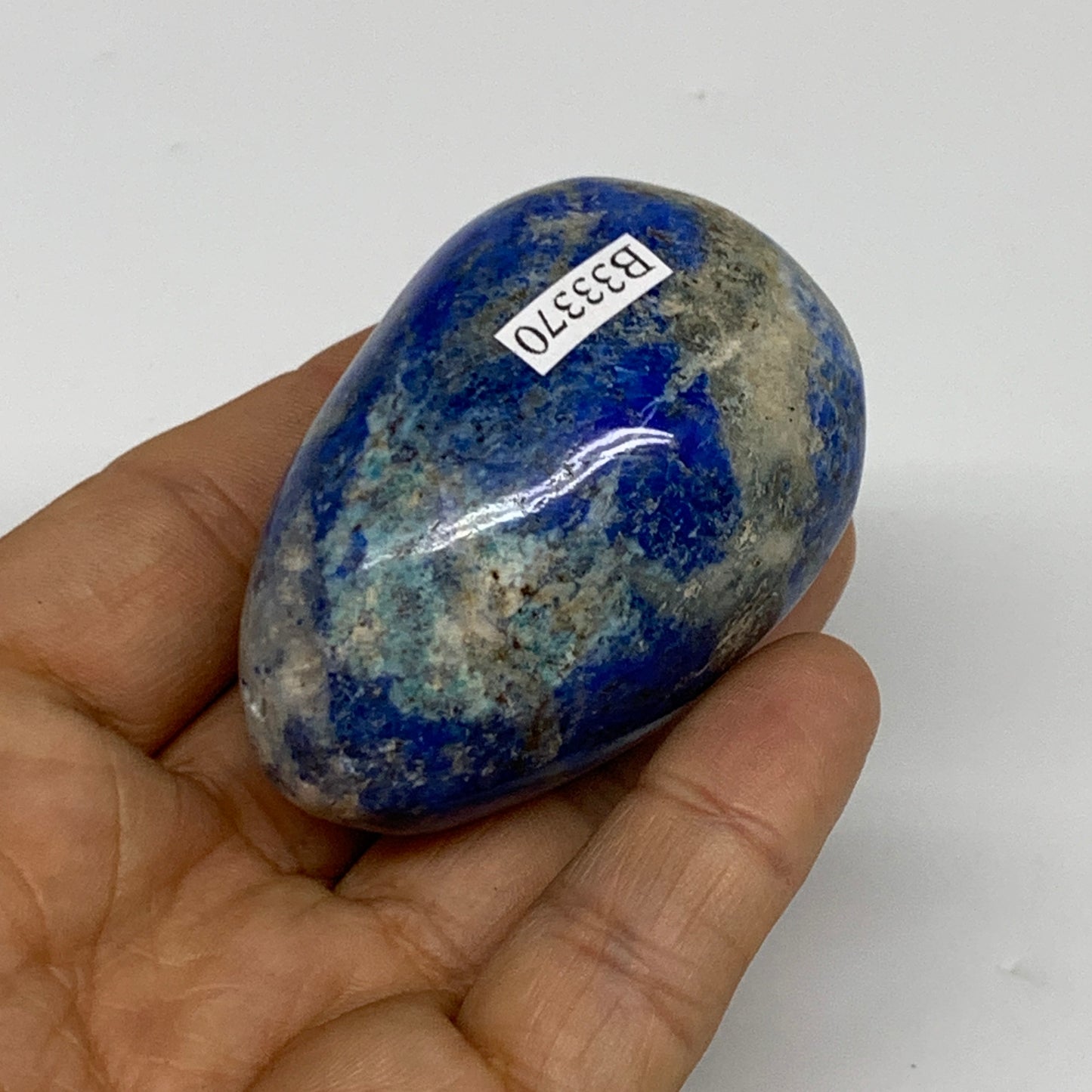 132.2g, 2.3"x1.5", Natural Lapis Lazuli Egg Polished, Clearance, B33370