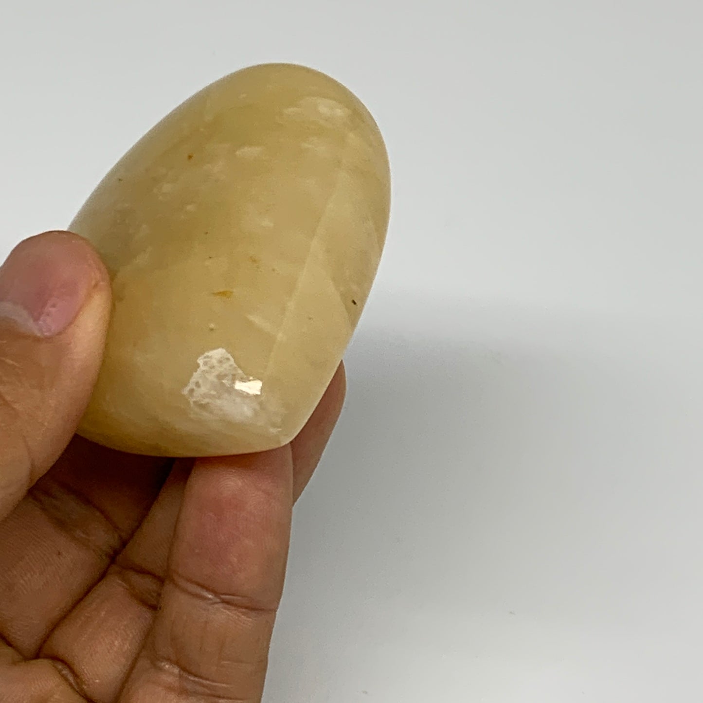 102.1g,2.2"x2.2"x0.8" Natural Yellow Aventurine Heart Crystal Stone @India, B283