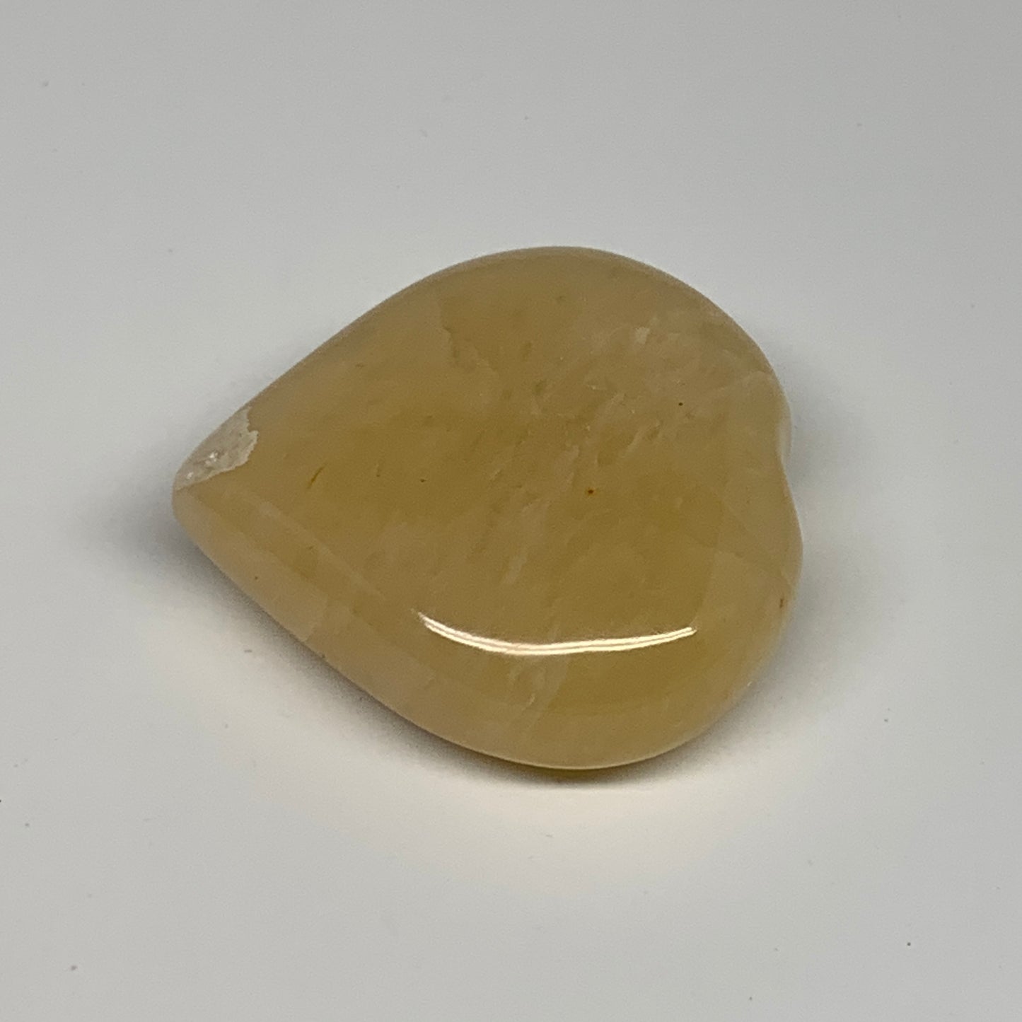 102.1g,2.2"x2.2"x0.8" Natural Yellow Aventurine Heart Crystal Stone @India, B283