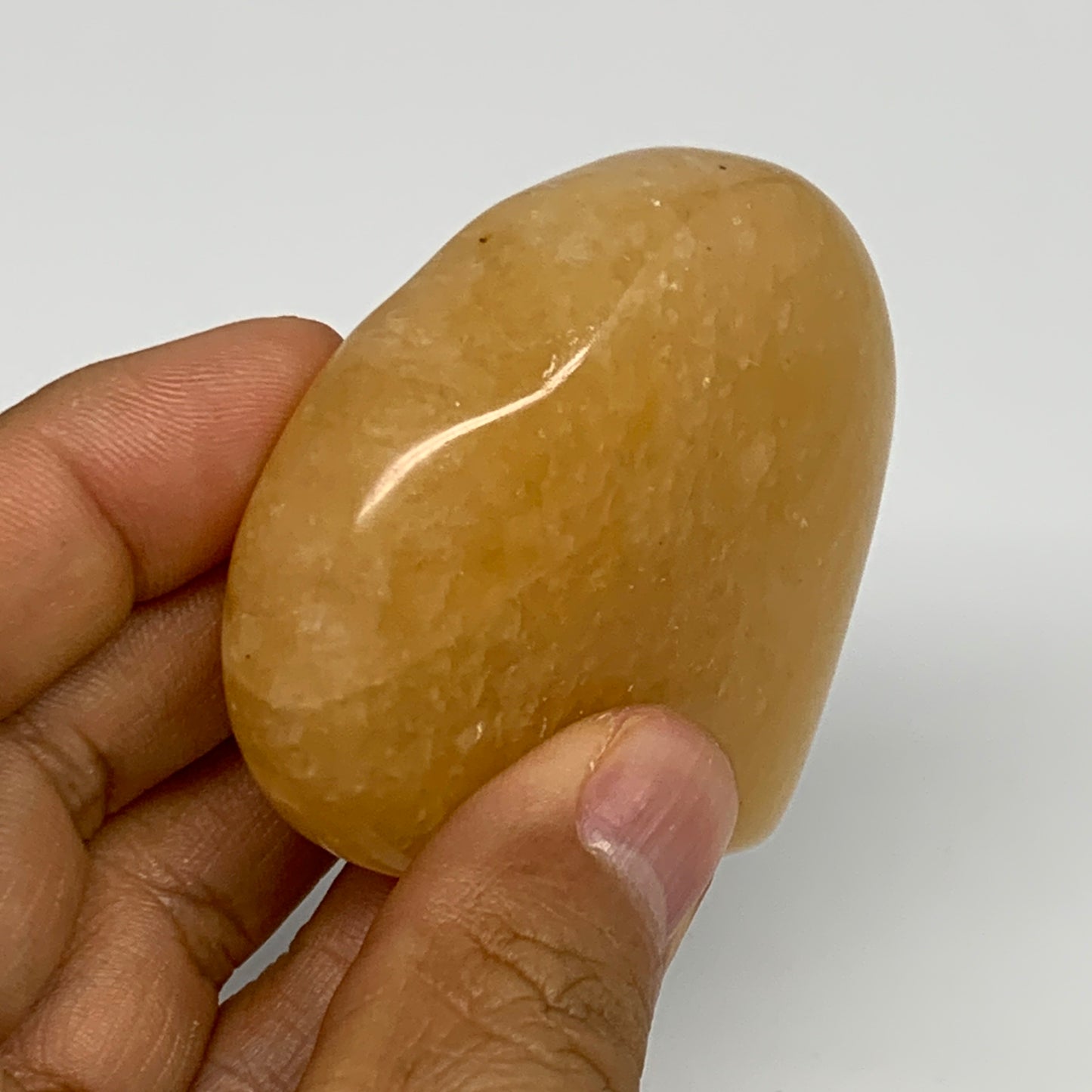 111.2g,2.3"x2.3"x0.8" Natural Yellow Aventurine Heart Crystal Stone @India, B283