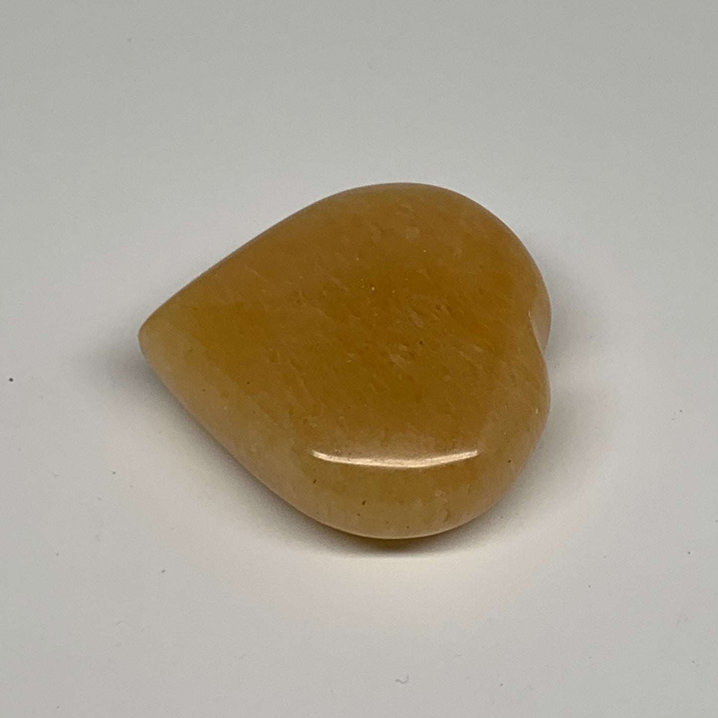 111.2g,2.3"x2.3"x0.8" Natural Yellow Aventurine Heart Crystal Stone @India, B283