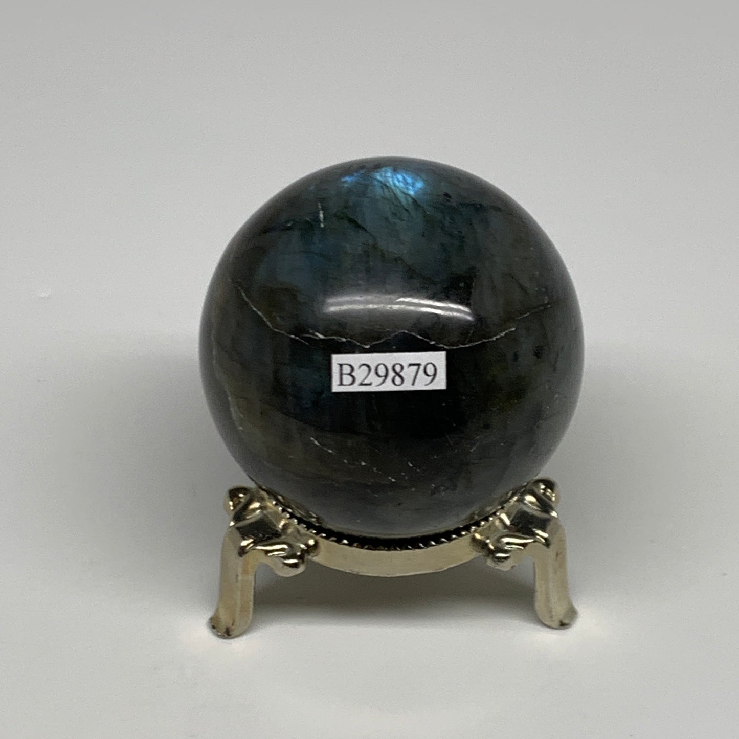 228.8g, 2.2"(55mm), Labradorite Sphere Gemstone,Crystal @Madagascar, B29879