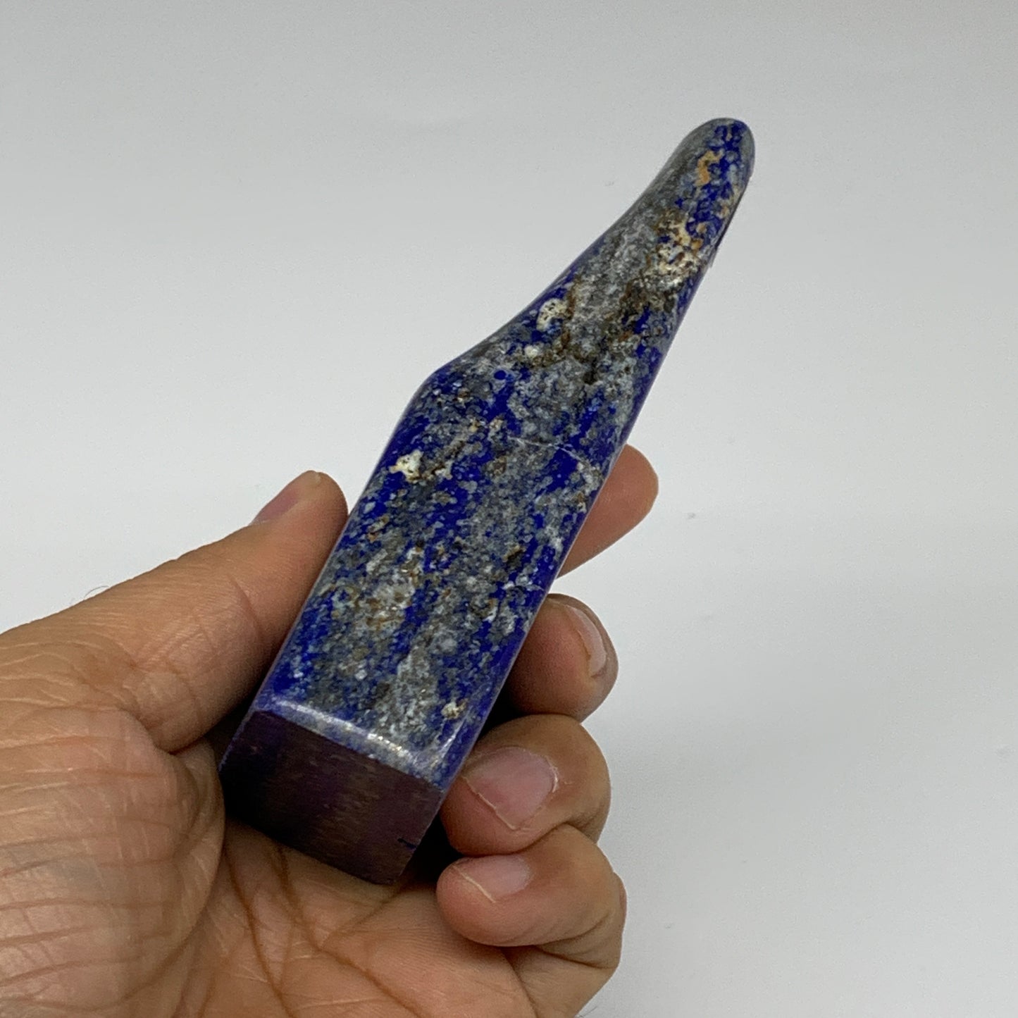 0.59 lbs, 4.1"x1.8"x1", Natural Freeform Lapis Lazuli from Afghanistan, B33394