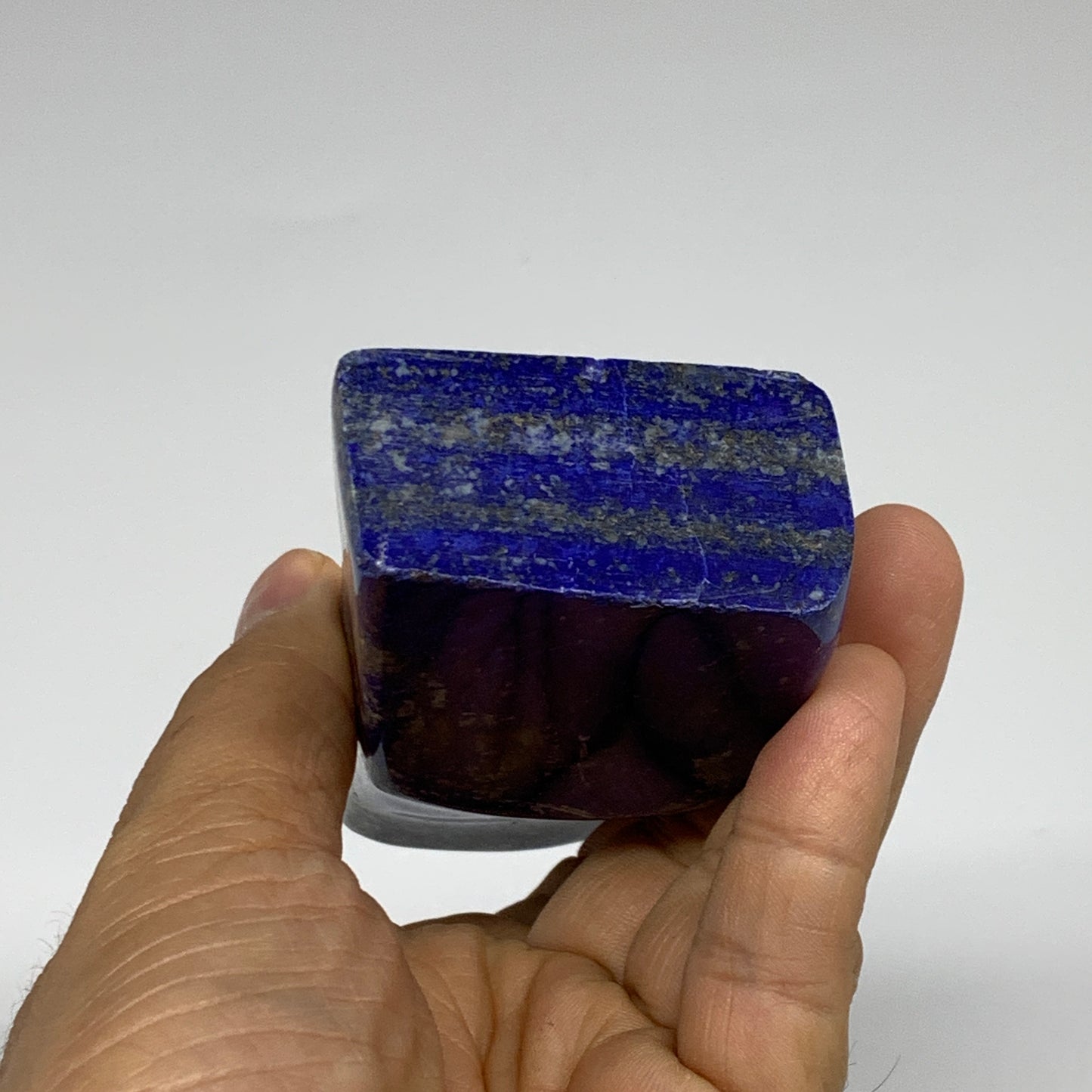 0.59 lbs, 4.1"x1.8"x1", Natural Freeform Lapis Lazuli from Afghanistan, B33394