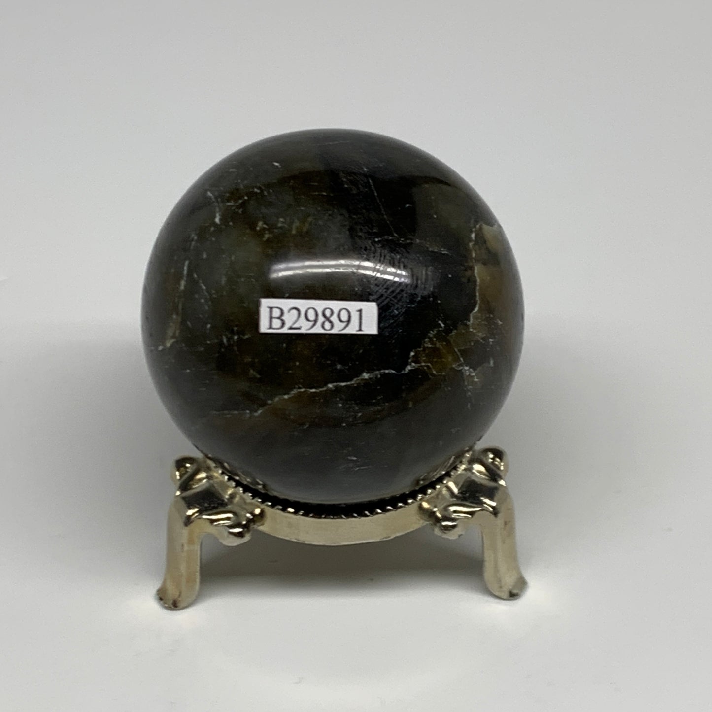 223.6g, 2.1"(53mm), Labradorite Sphere Gemstone,Crystal @Madagascar, B29891