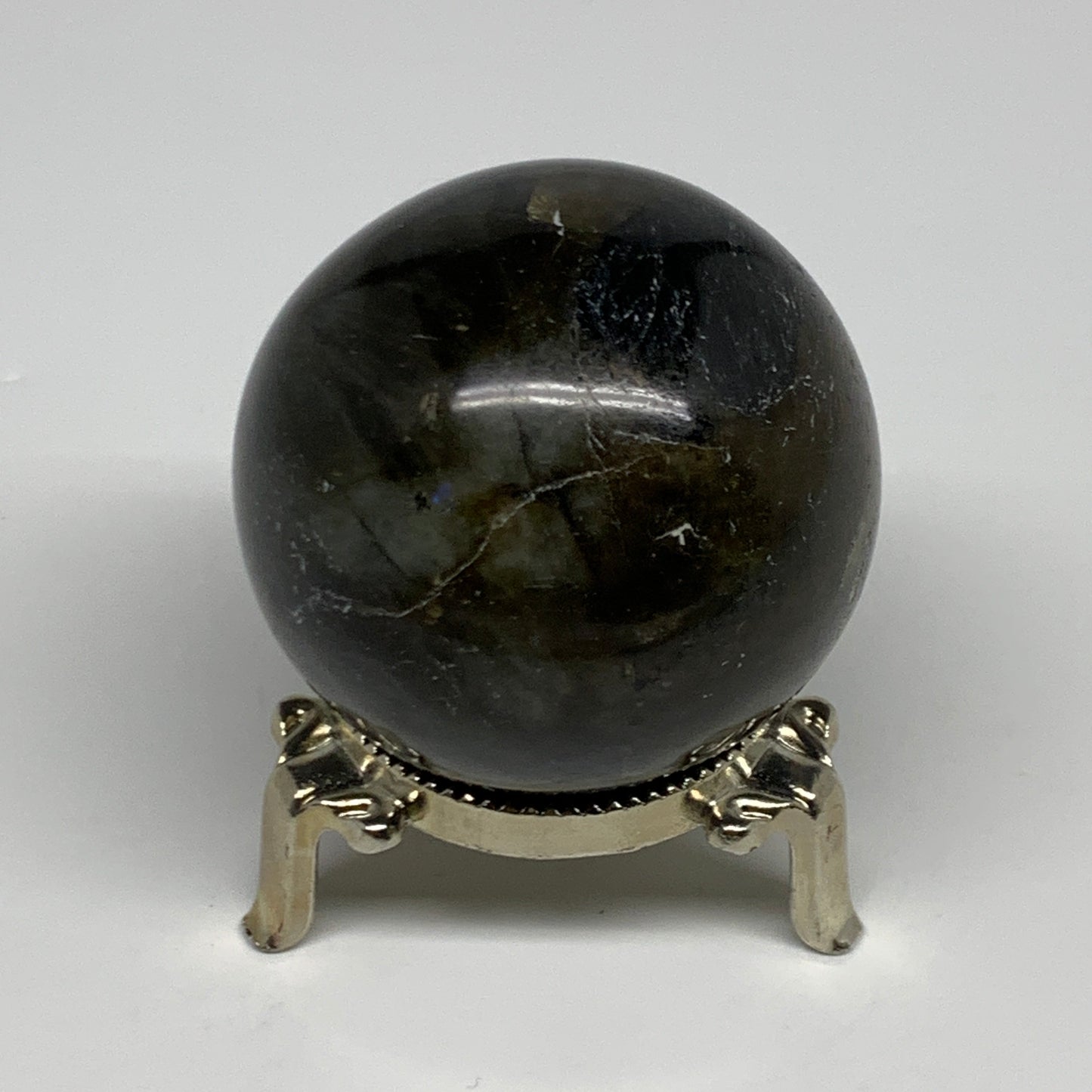 223.6g, 2.1"(53mm), Labradorite Sphere Gemstone,Crystal @Madagascar, B29891