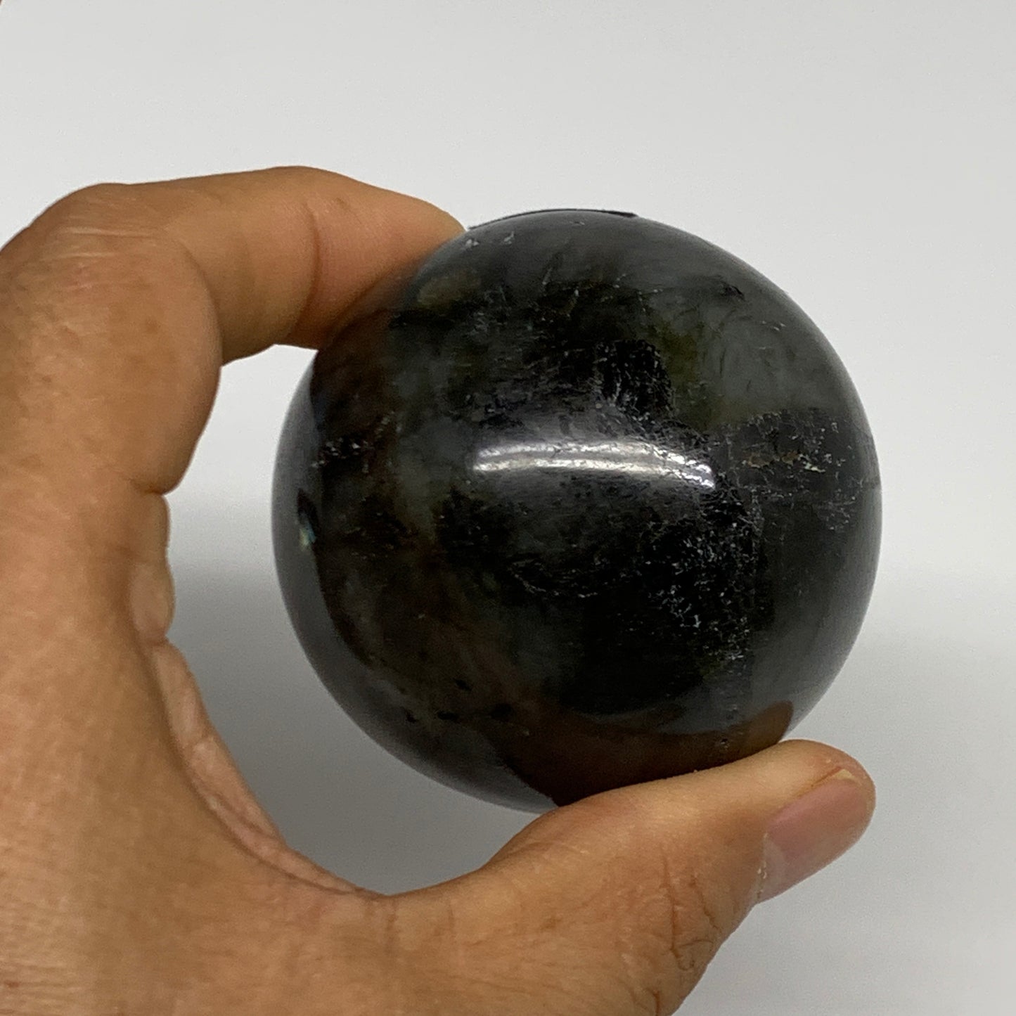 251.3g, 2.2"(56mm), Labradorite Sphere Gemstone,Crystal @Madagascar, B29892