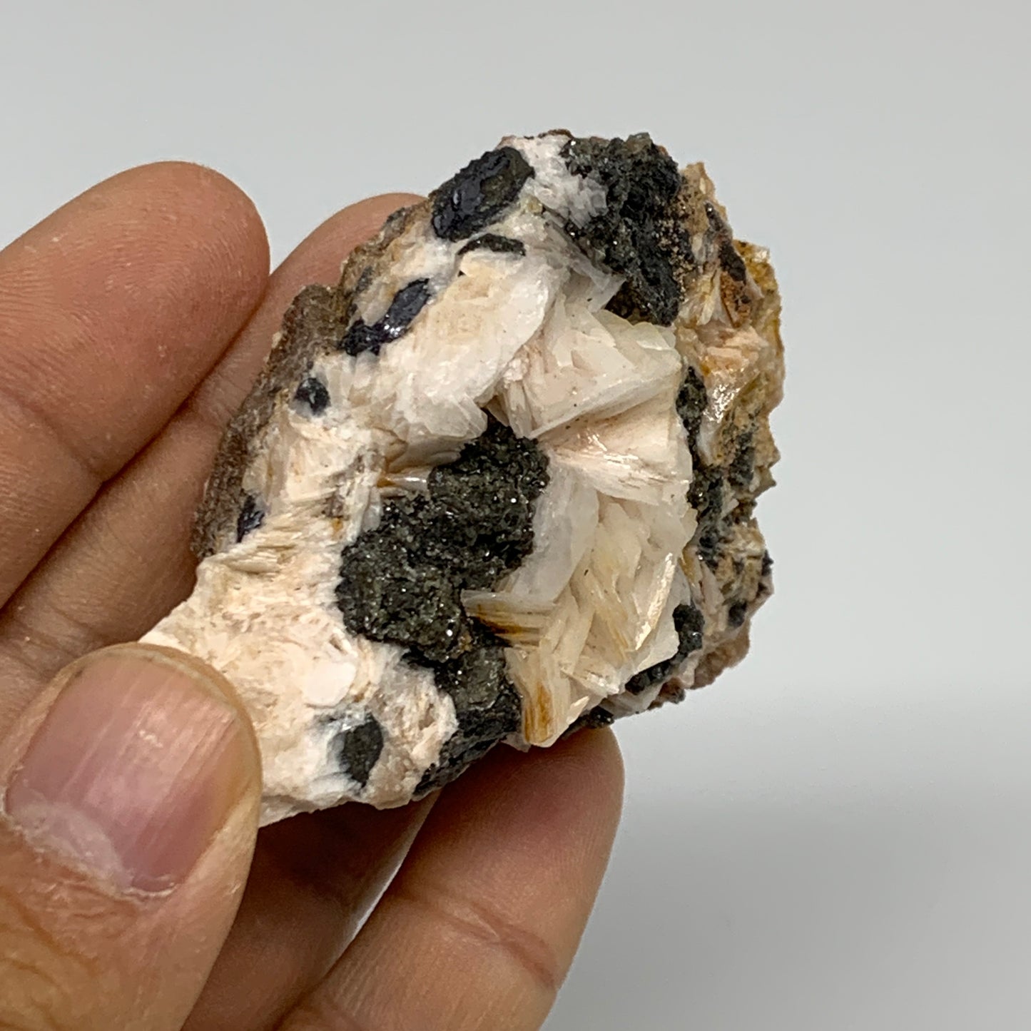 0.23 lbs, 2.5"x2"x1", Natural Ceresite Galena On Barite Mineral Specimen, B33406