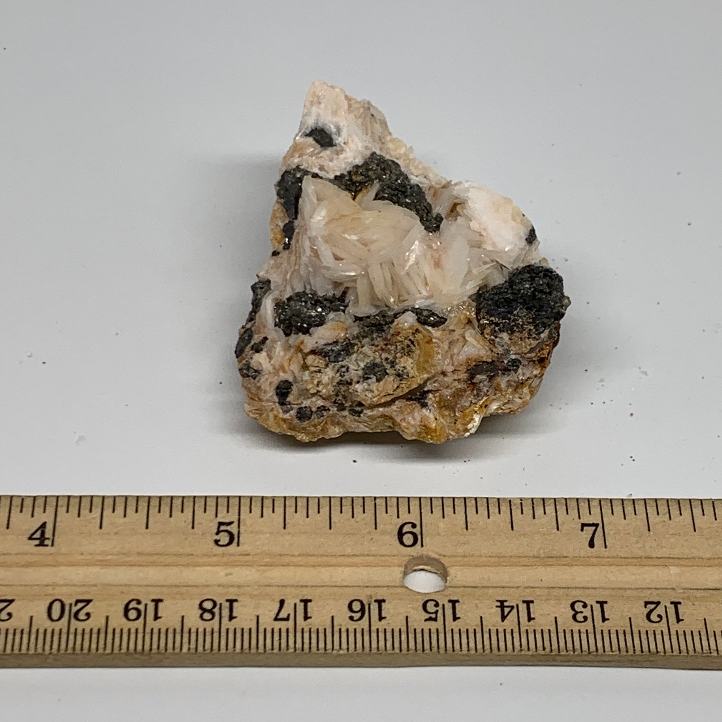 0.23 lbs, 2.5"x2"x1", Natural Ceresite Galena On Barite Mineral Specimen, B33406