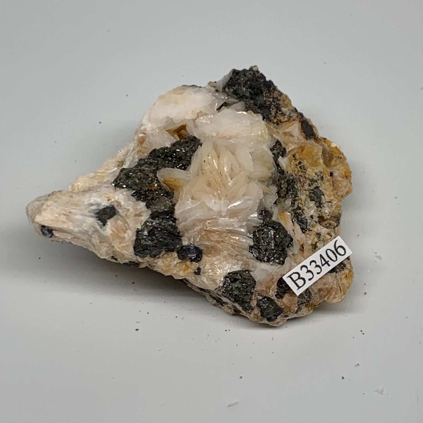 0.23 lbs, 2.5"x2"x1", Natural Ceresite Galena On Barite Mineral Specimen, B33406