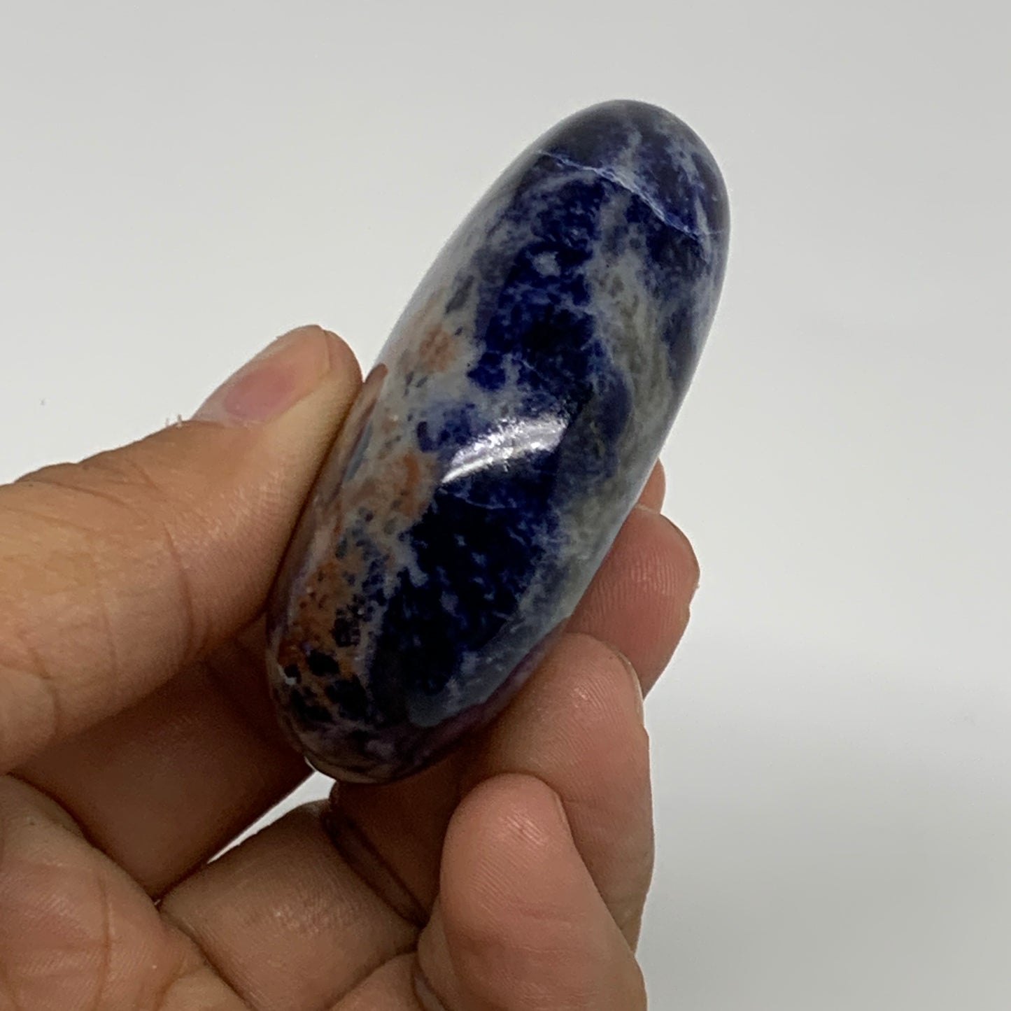 91.5g, 2.3"x1.7"x0.9", Sodalite Palm-Stone Crystal Polished Handmade, B34835