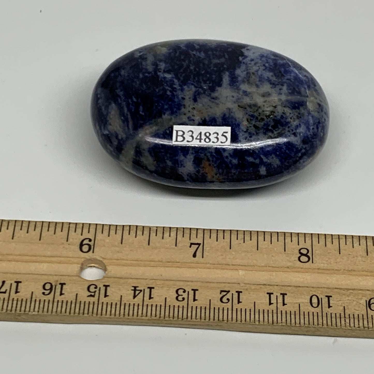 91.5g, 2.3"x1.7"x0.9", Sodalite Palm-Stone Crystal Polished Handmade, B34835