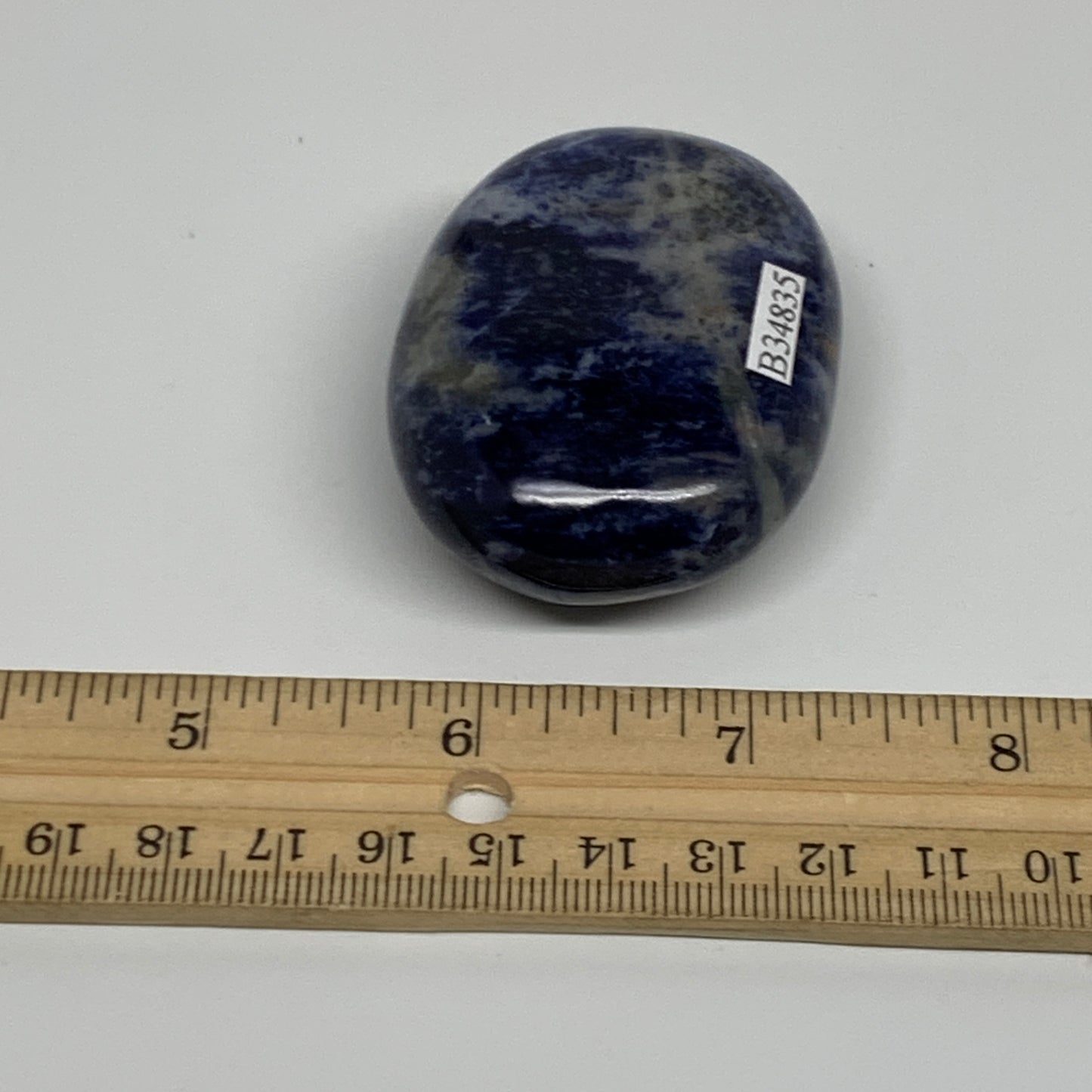 91.5g, 2.3"x1.7"x0.9", Sodalite Palm-Stone Crystal Polished Handmade, B34835