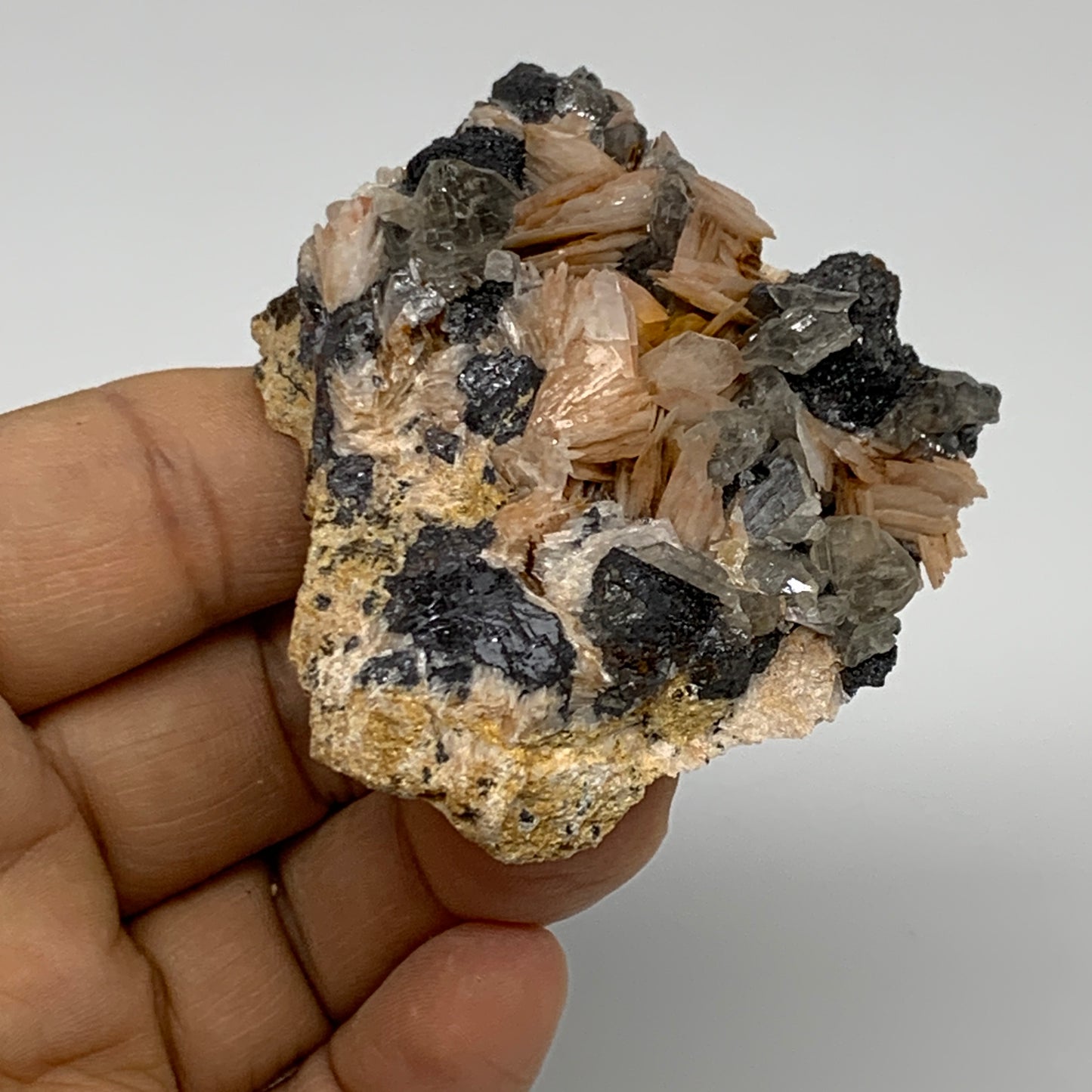 0.27 lbs, 2.6"x2"x0.9", Natural Ceresite Galena On Barite Mineral Specimen, B334