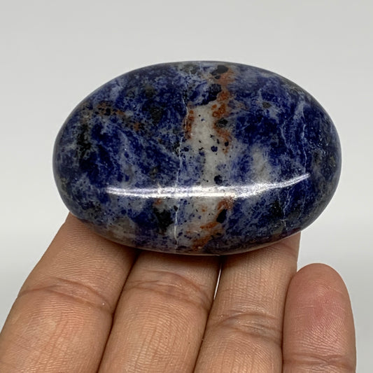 92.5g, 2.3"x1.7"x0.9", Sodalite Palm-Stone Crystal Polished Handmade, B34837