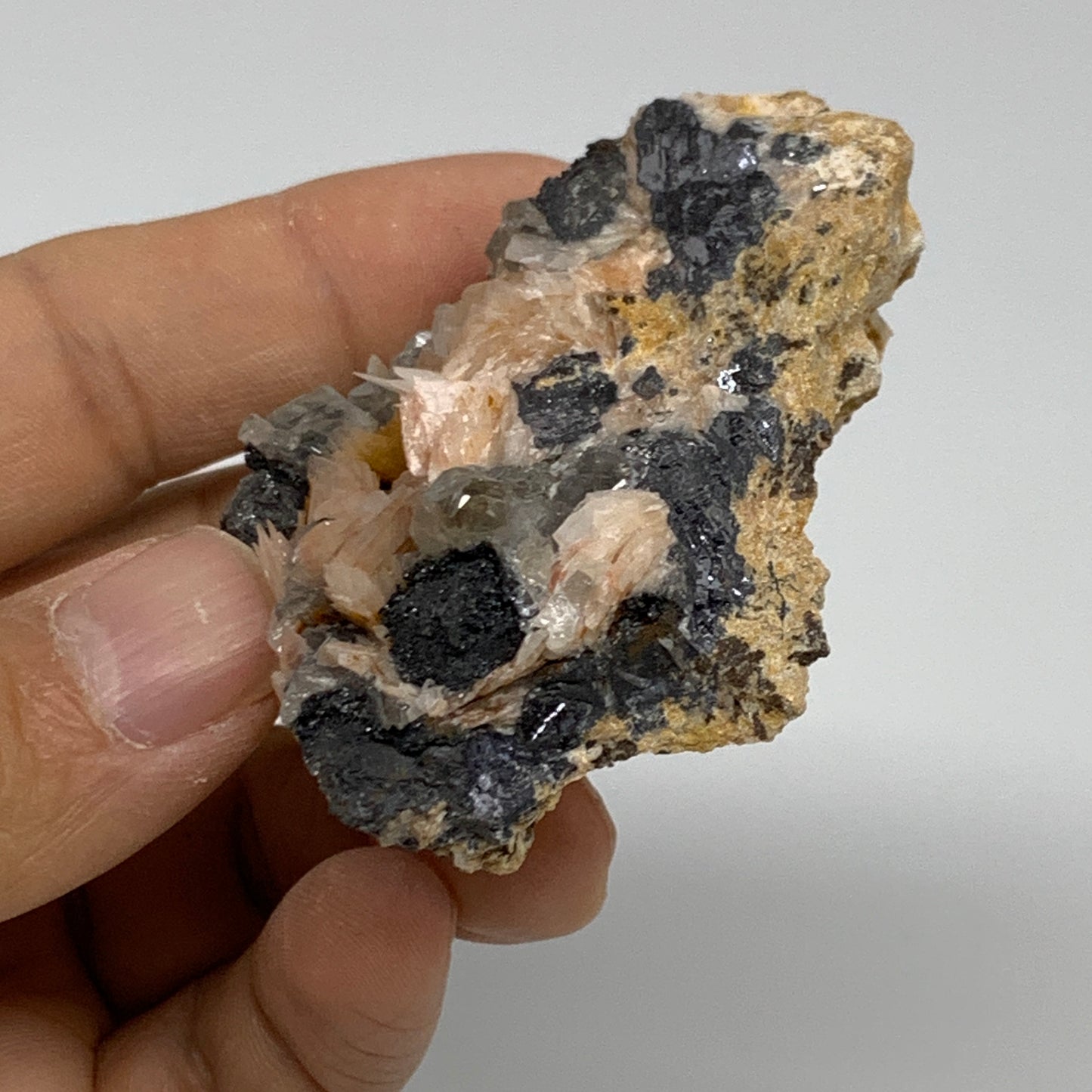 0.27 lbs, 2.6"x2"x0.9", Natural Ceresite Galena On Barite Mineral Specimen, B334