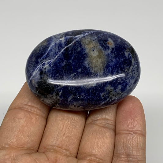 78.2g, 2.2"x1.7"x0.8", Sodalite Palm-Stone Crystal Polished Handmade, B34839