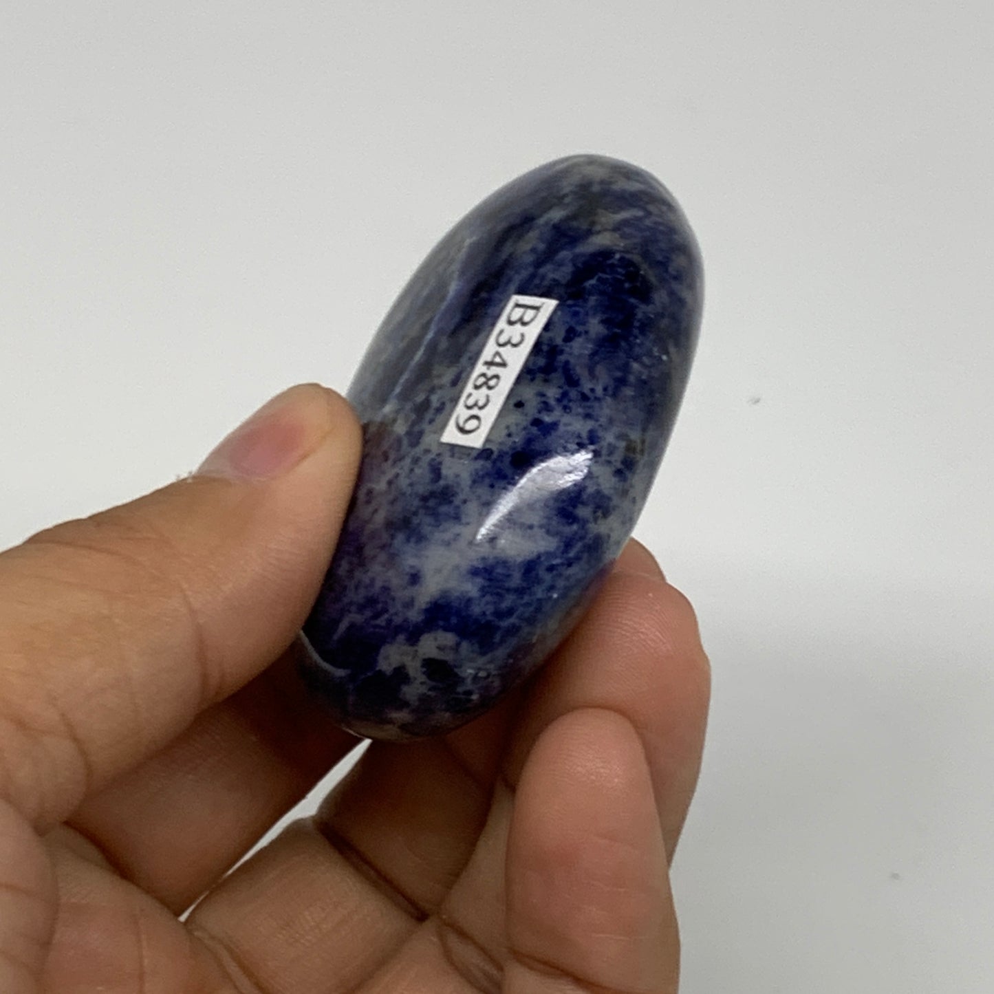 78.2g, 2.2"x1.7"x0.8", Sodalite Palm-Stone Crystal Polished Handmade, B34839