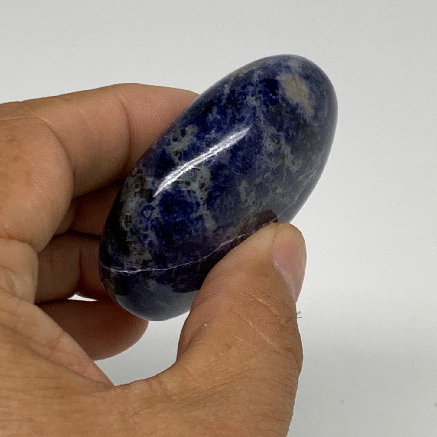 78.2g, 2.2"x1.7"x0.8", Sodalite Palm-Stone Crystal Polished Handmade, B34839