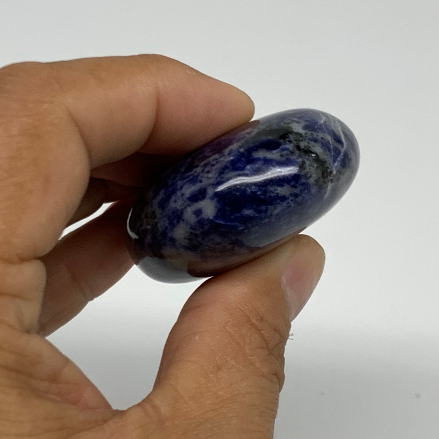 78.2g, 2.2"x1.7"x0.8", Sodalite Palm-Stone Crystal Polished Handmade, B34839