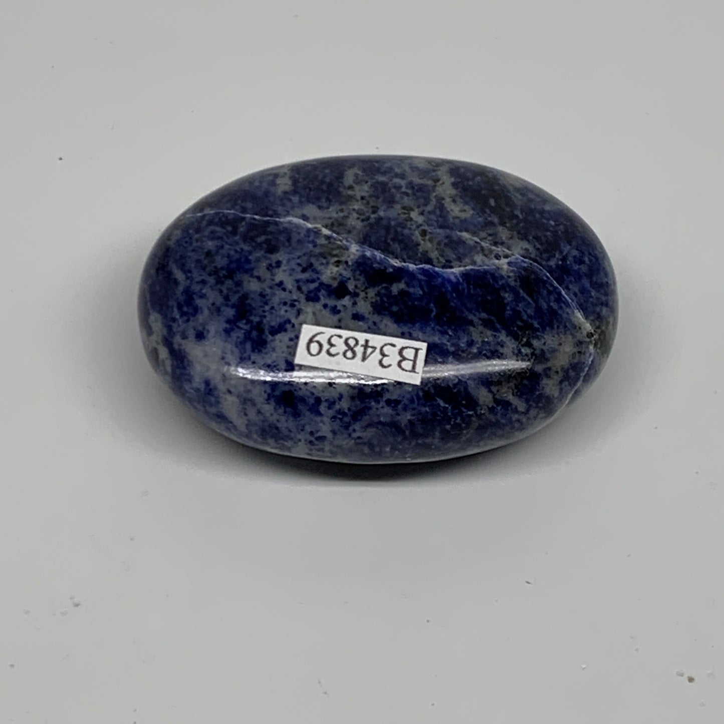 78.2g, 2.2"x1.7"x0.8", Sodalite Palm-Stone Crystal Polished Handmade, B34839