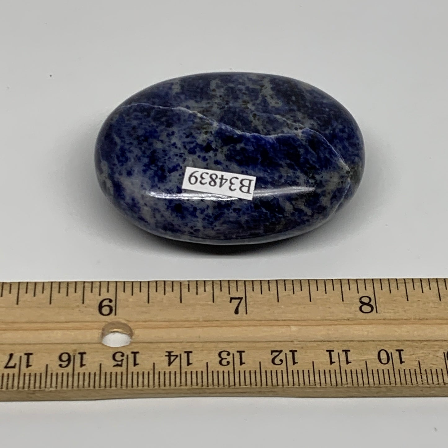 78.2g, 2.2"x1.7"x0.8", Sodalite Palm-Stone Crystal Polished Handmade, B34839