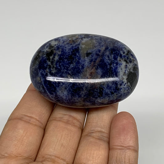 87.4g, 2.2"x1.6"x0.9", Sodalite Palm-Stone Crystal Polished Handmade, B34841