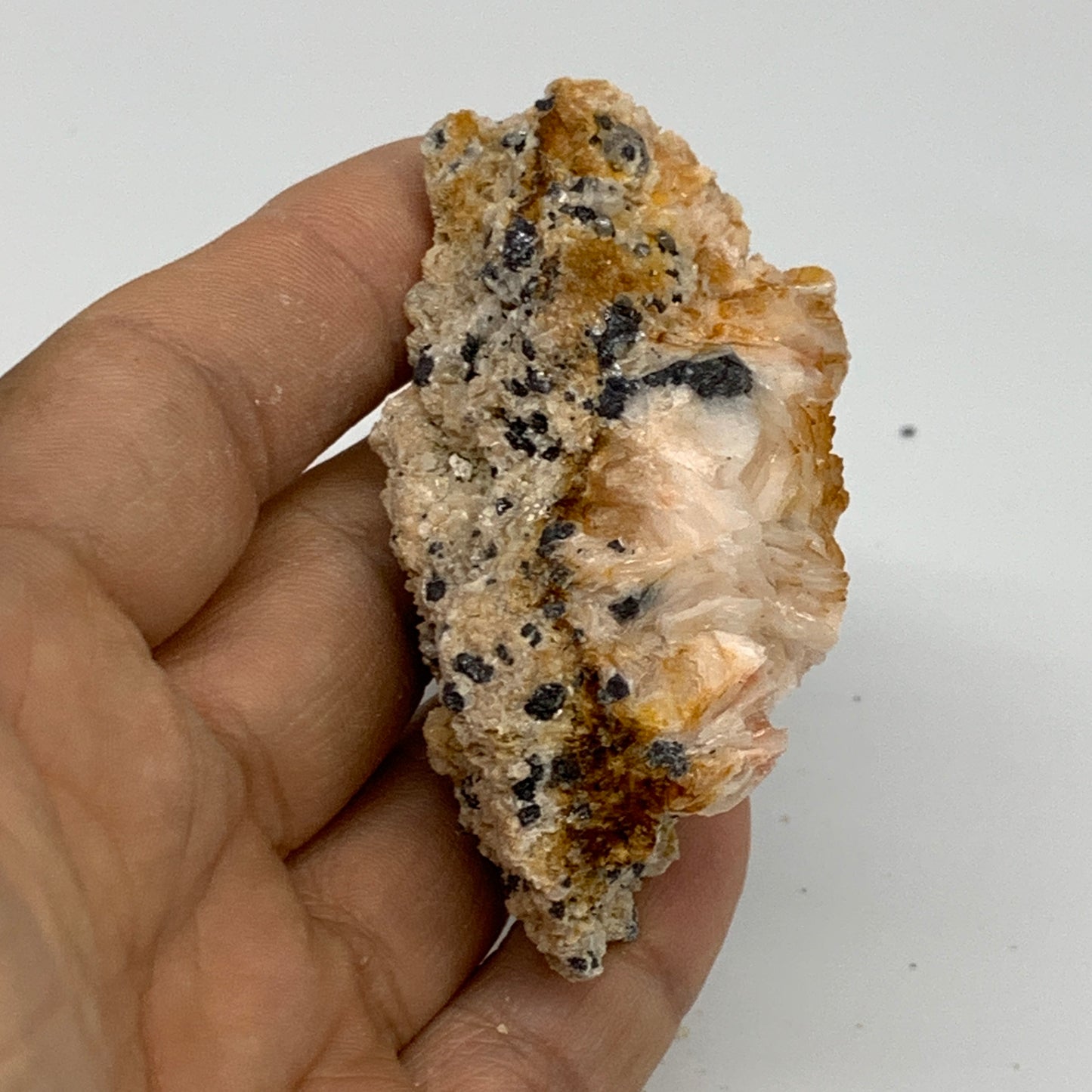 0.25 lbs, 2.6"x1.4"x1.2", Natural Ceresit Galena On Barite Mineral Specimen, B33