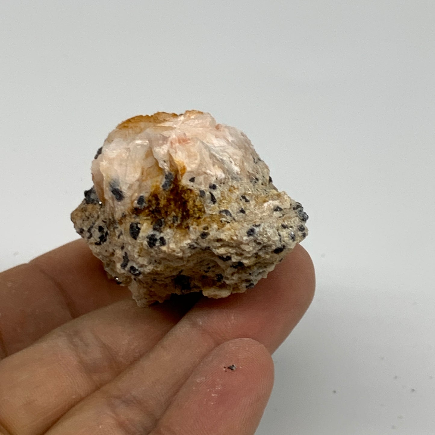 0.25 lbs, 2.6"x1.4"x1.2", Natural Ceresit Galena On Barite Mineral Specimen, B33