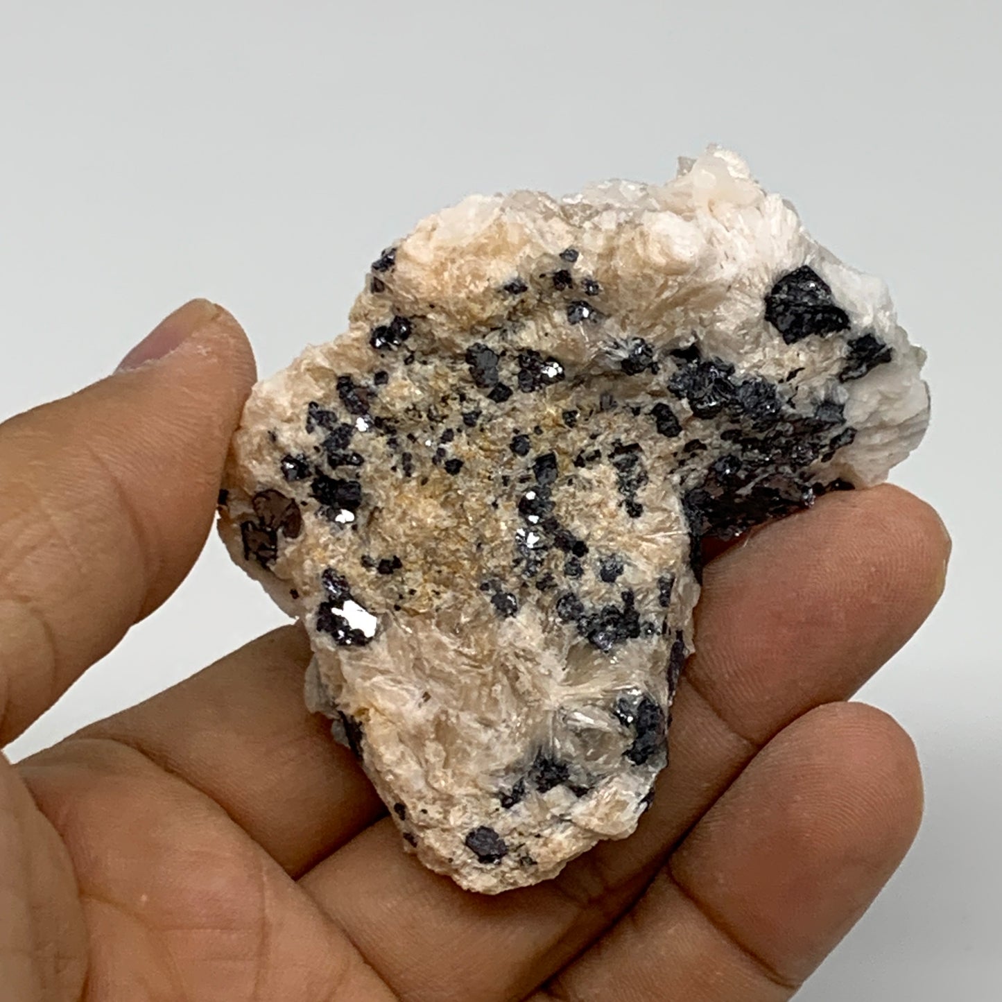 0.28 lbs, 2.4"x1.9"x1.9", Natural Ceresit Galena On Barite Mineral Specimen, B33