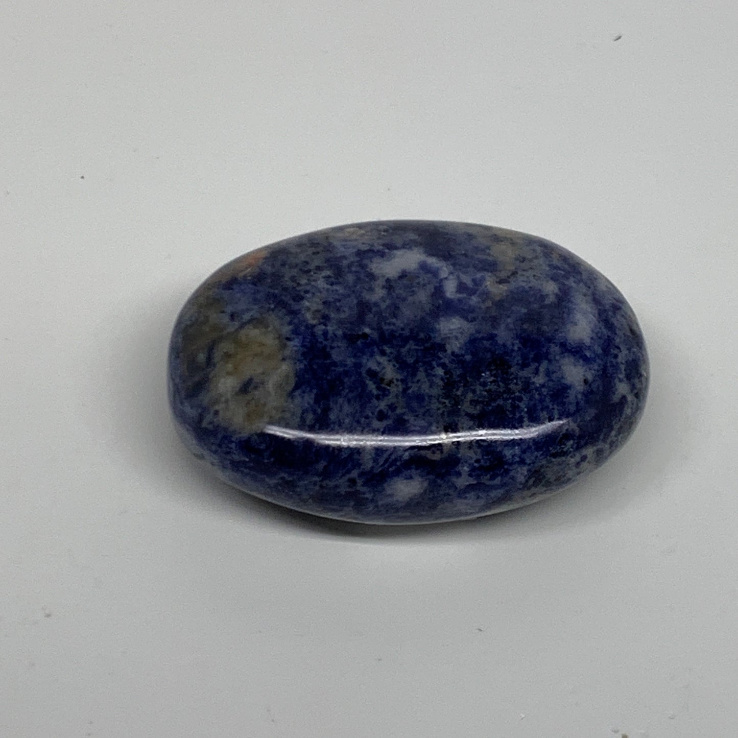 85.1g, 2.3"x1.7"x0.8", Sodalite Palm-Stone Crystal Polished Handmade, B34843