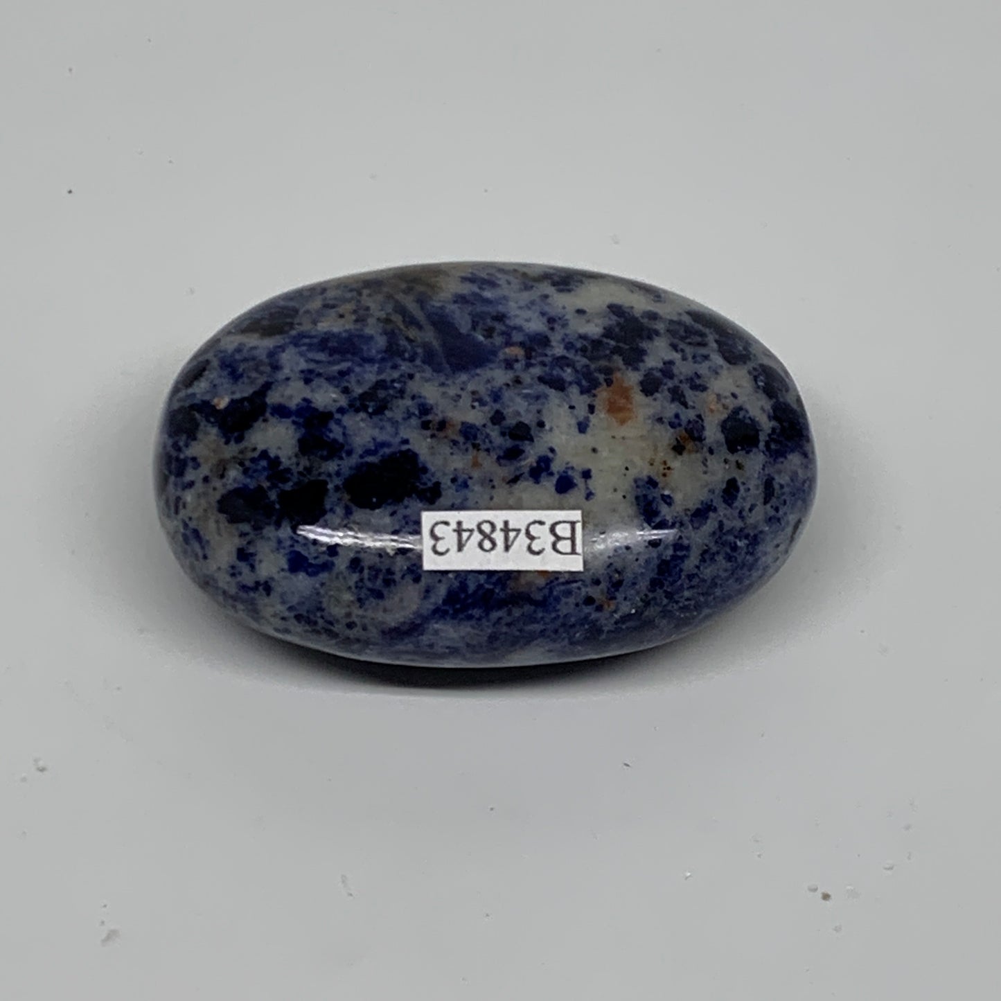 85.1g, 2.3"x1.7"x0.8", Sodalite Palm-Stone Crystal Polished Handmade, B34843