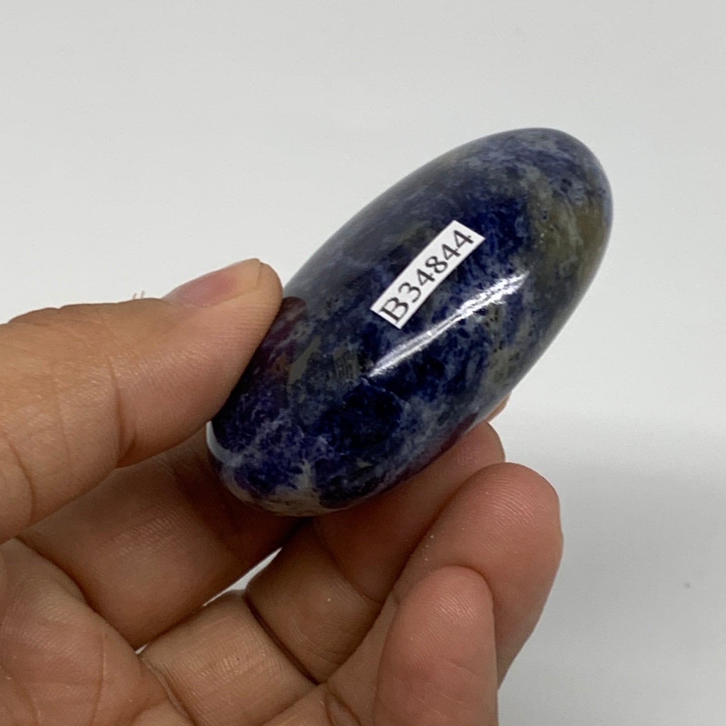 83.6g, 2.2"x1.7"x0.9", Sodalite Palm-Stone Crystal Polished Handmade, B34844