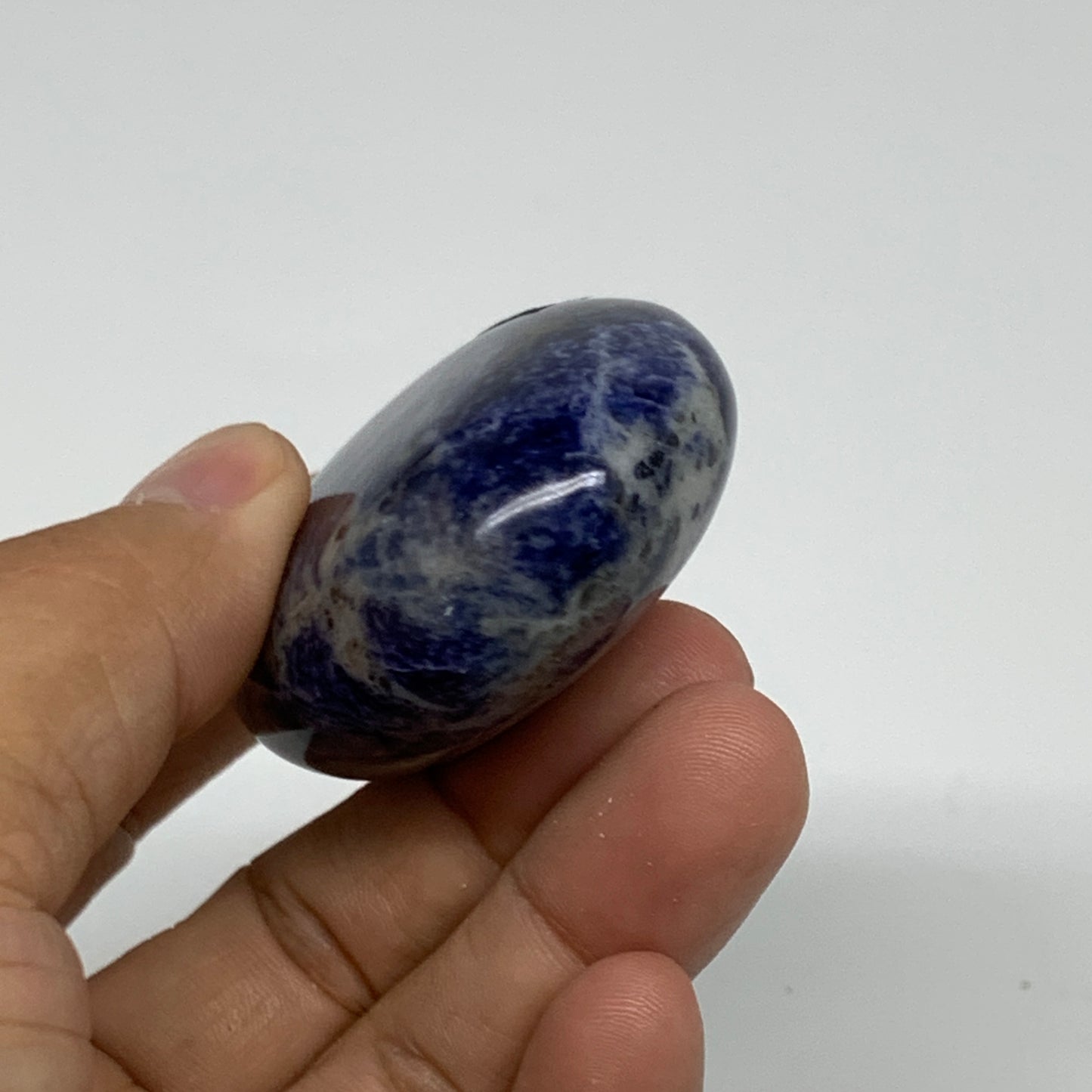 83.6g, 2.2"x1.7"x0.9", Sodalite Palm-Stone Crystal Polished Handmade, B34844