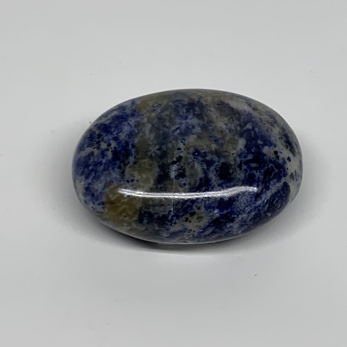 83.6g, 2.2"x1.7"x0.9", Sodalite Palm-Stone Crystal Polished Handmade, B34844