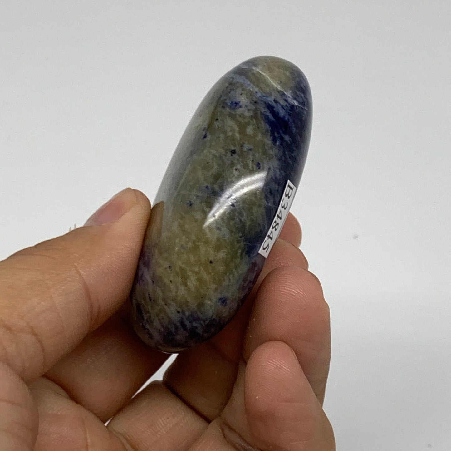 82.8g, 2.3"x1.7"x0.8", Sodalite Palm-Stone Crystal Polished Handmade, B34845