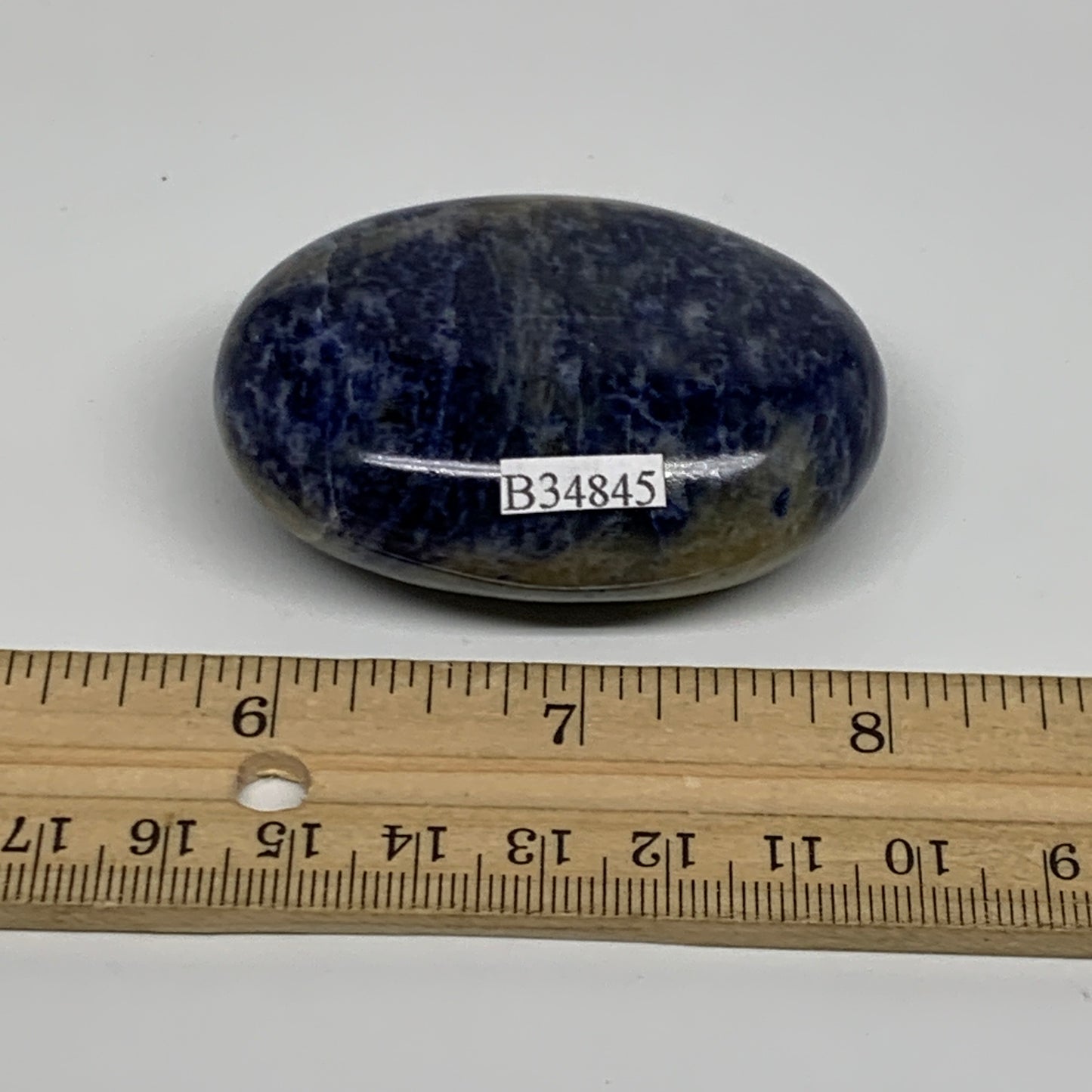 82.8g, 2.3"x1.7"x0.8", Sodalite Palm-Stone Crystal Polished Handmade, B34845