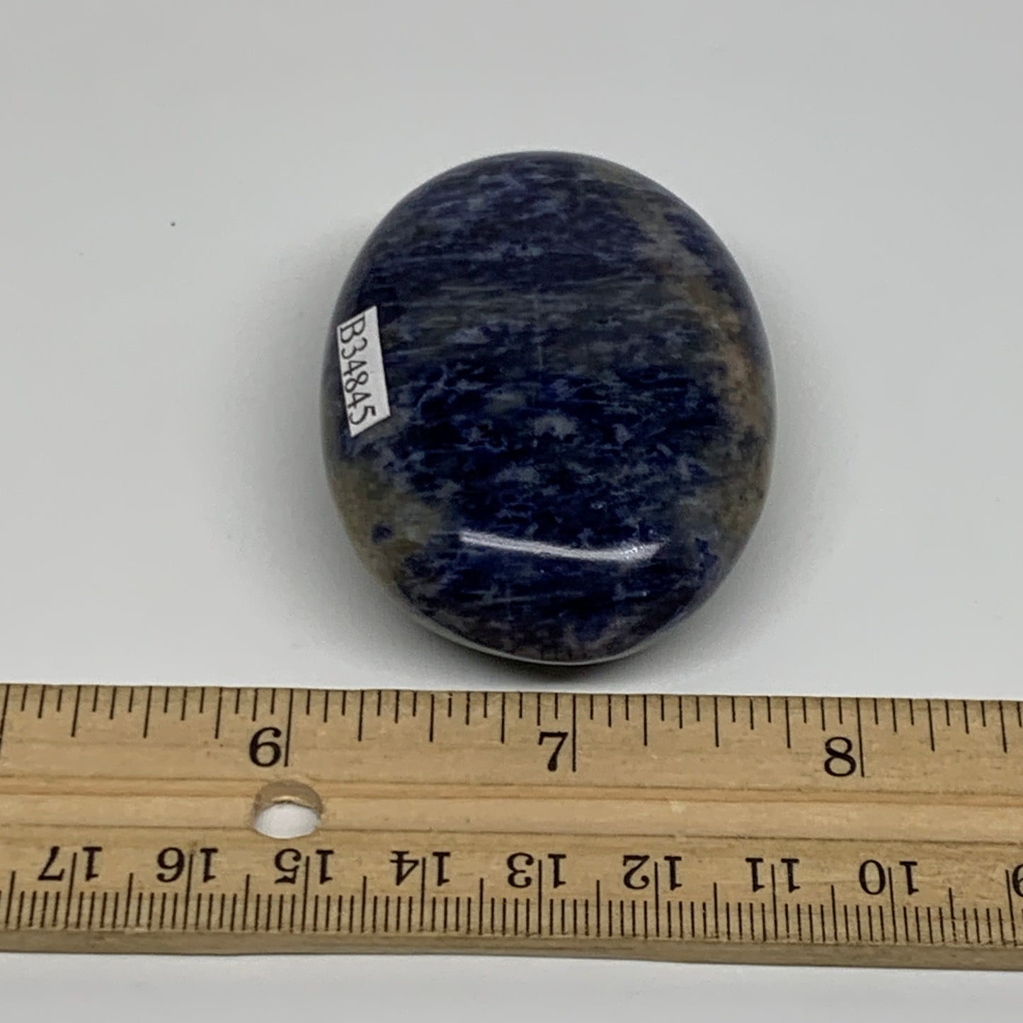 82.8g, 2.3"x1.7"x0.8", Sodalite Palm-Stone Crystal Polished Handmade, B34845