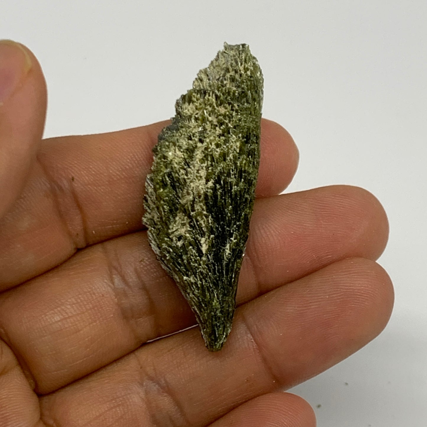 14.9g,1.9"x0.7"x0.7",Green Epidote Custer/Leaf Mineral Specimen @Pakistan,B27587