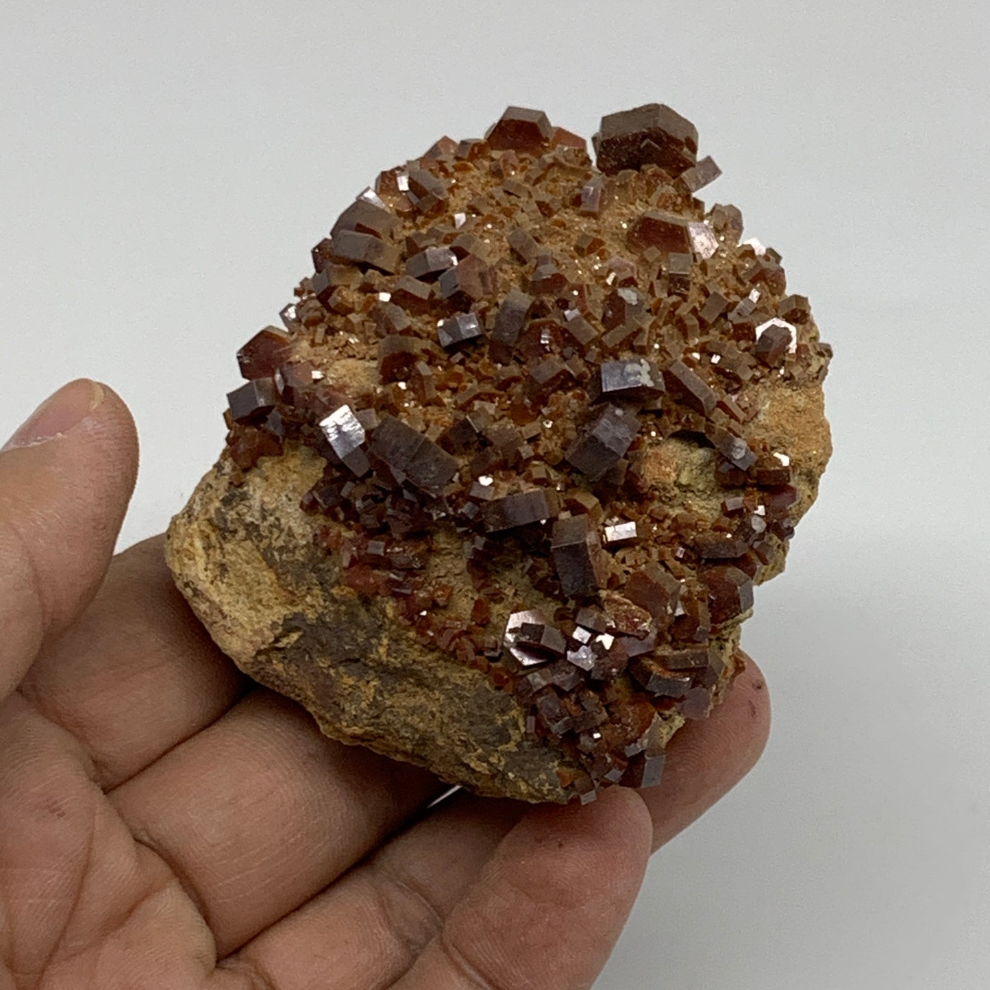 0.5 lbs, 2.9"x2.5"x1.9", Vanadinite Crystals Cluster Mineral Specimens, B34061