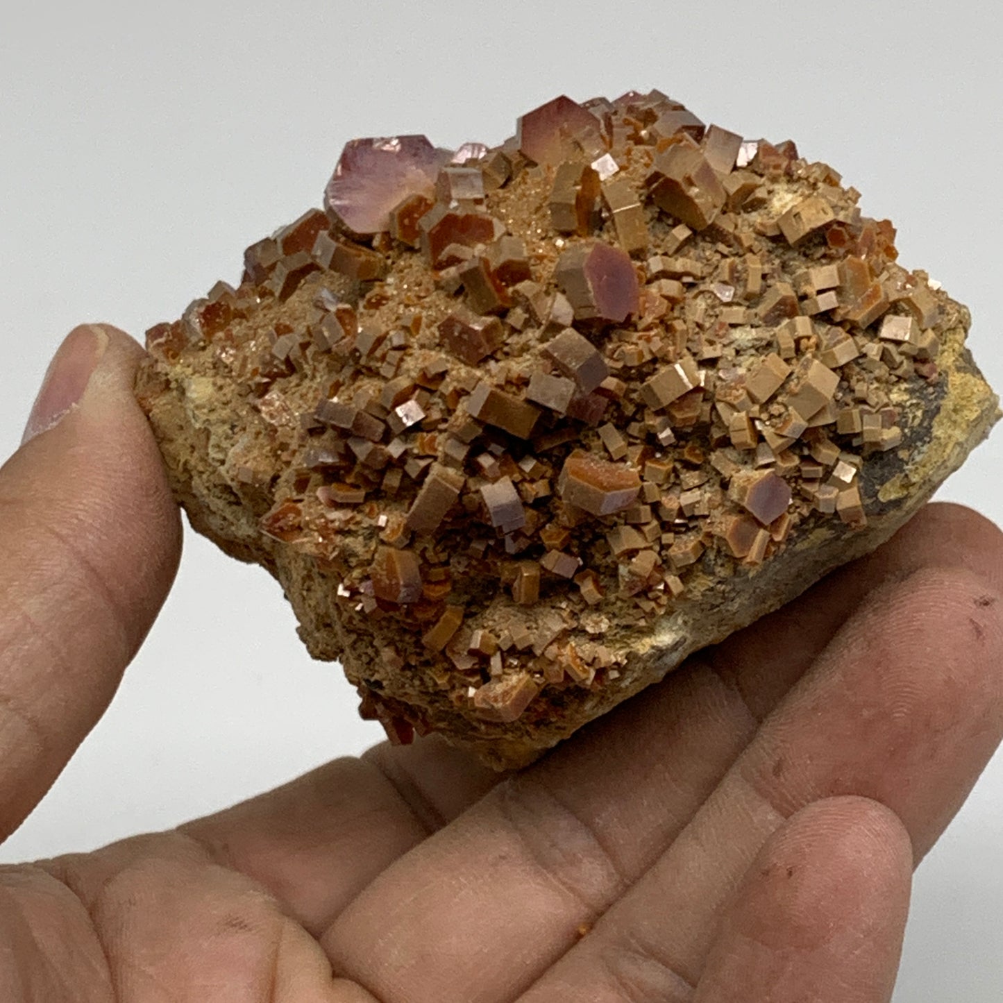 0.5 lbs, 2.9"x2.5"x1.9", Vanadinite Crystals Cluster Mineral Specimens, B34061