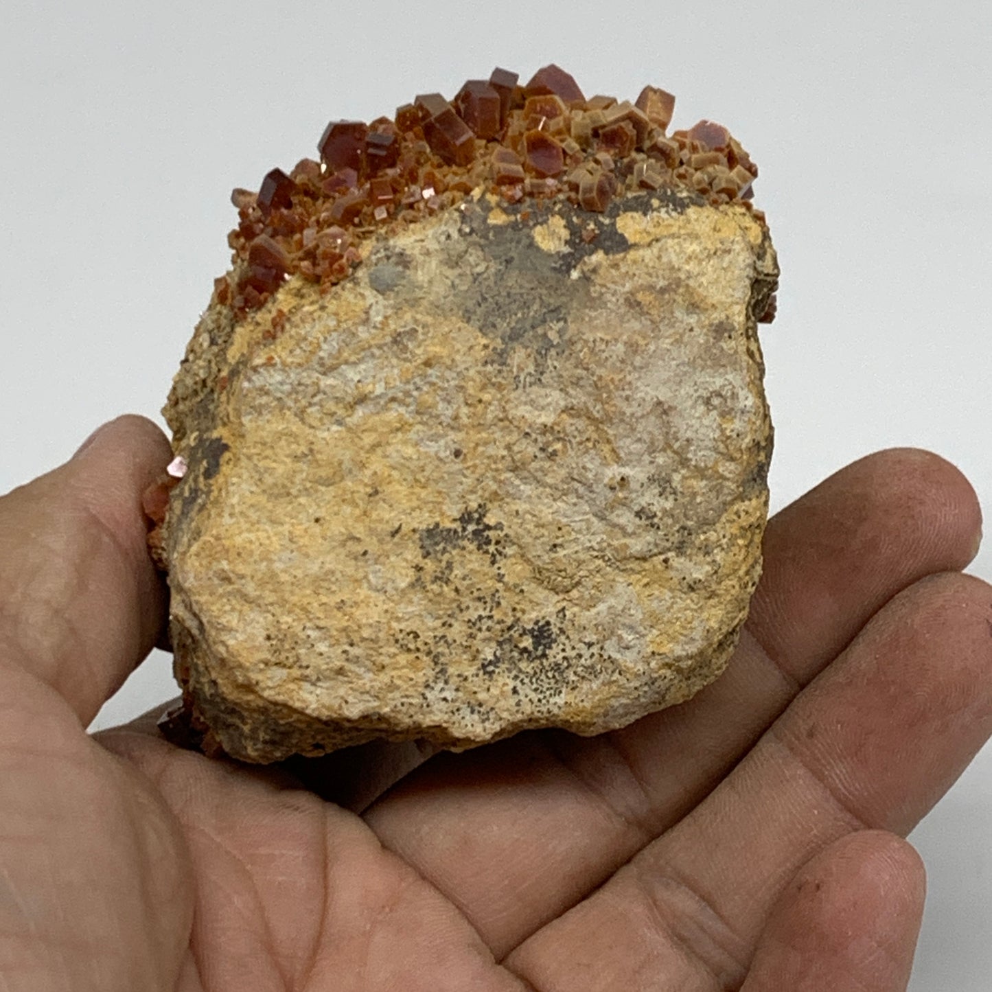 0.5 lbs, 2.9"x2.5"x1.9", Vanadinite Crystals Cluster Mineral Specimens, B34061