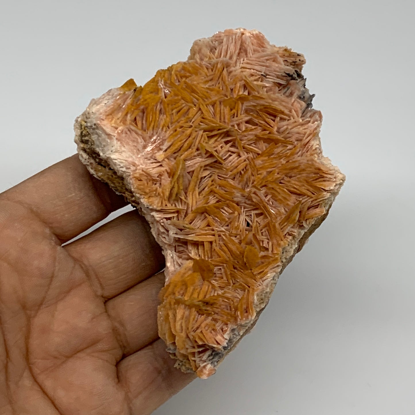 0.66 lbs, 3.9"x2.9x1.3", Natural Golden Barite Mineral Specimen @Morocco, B33432