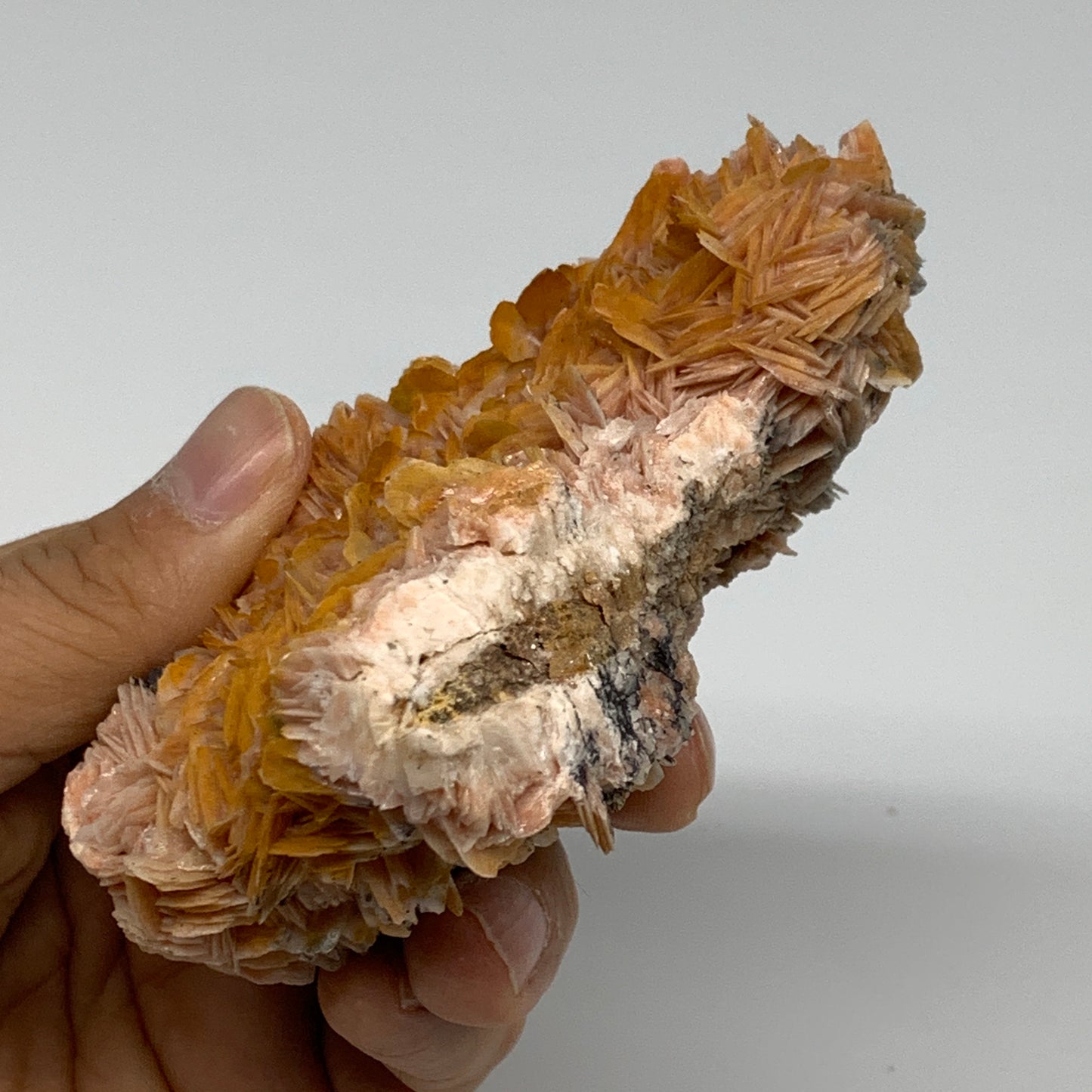 0.66 lbs, 3.9"x2.9x1.3", Natural Golden Barite Mineral Specimen @Morocco, B33432