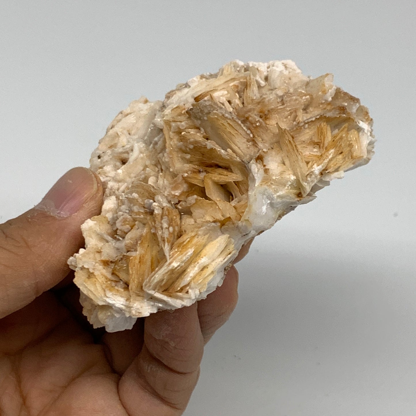 0.52 lbs, 3.1"x2.5x1.3", Natural Golden Barite Mineral Specimen @Morocco, B33439