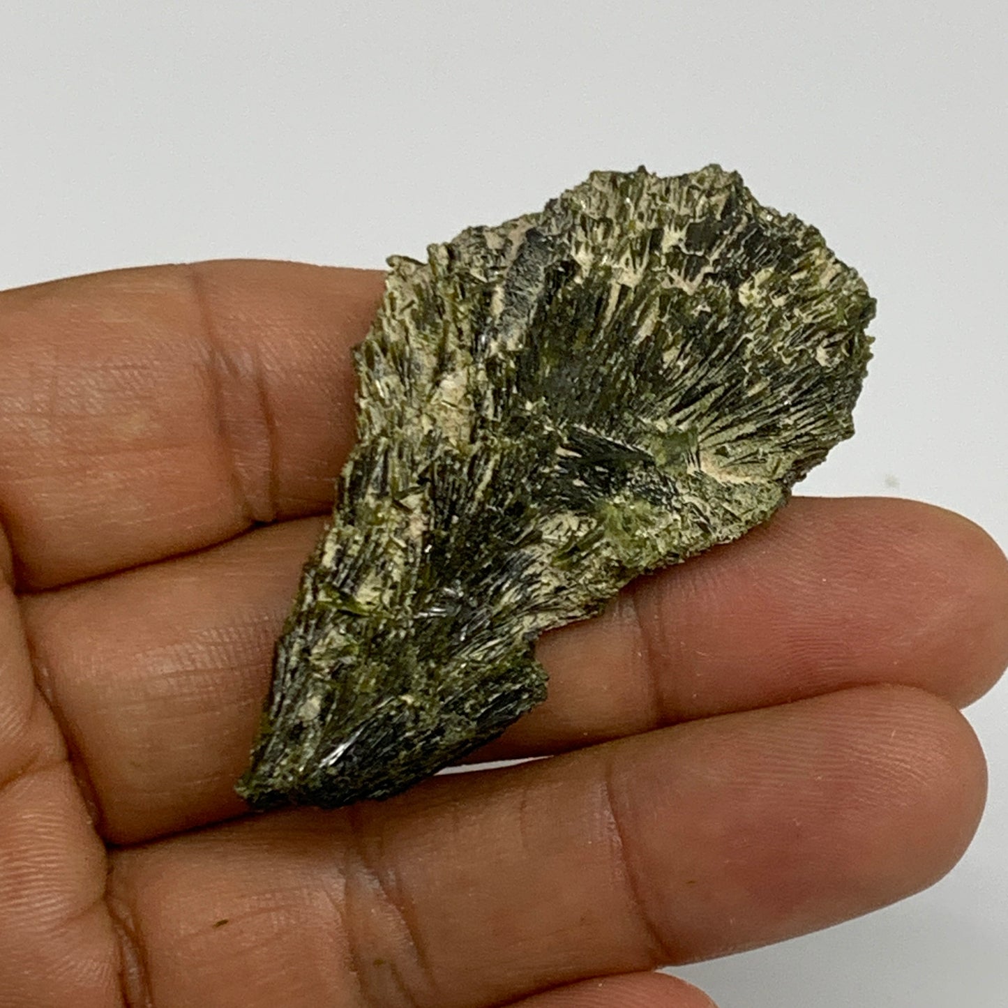 21.9g,2.1"x1.2"x0.5",Green Epidote Custer/Leaf Mineral Specimen @Pakistan,B27614