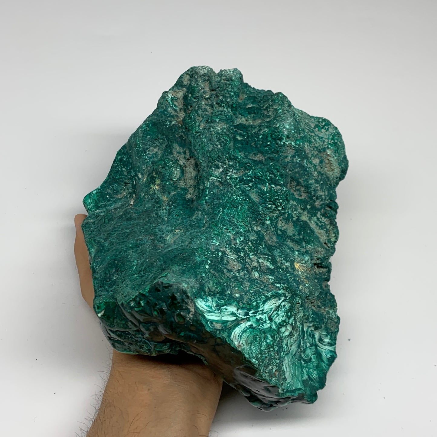 9.76 lbs, 8.5"x6"x3.2" Natural Malachite Azurite Freeform Mineral @Congo, B32795