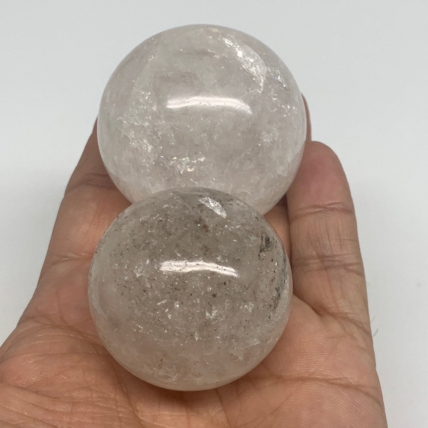 1kg, 8pcs Quartz Spheres, 1.56 kg (4pcs) Hematoid sphere